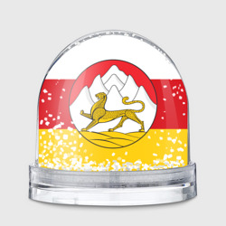 Игрушка Снежный шар Осетия флаг и герб