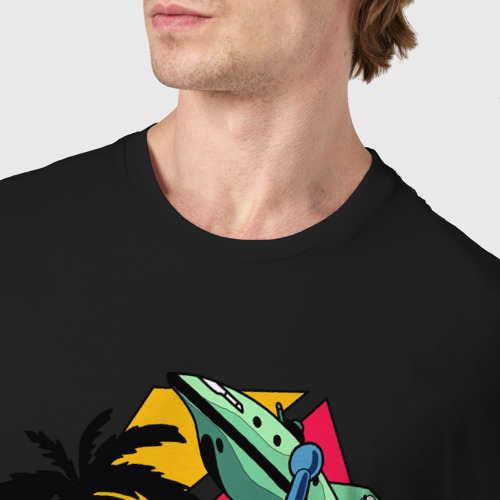 Мужская футболка хлопок Богатый Бендер , цвет черный - фото 6
