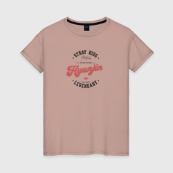 Hyunjin k-idils – Женская футболка хлопок с принтом купить со скидкой в -20%