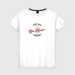 Lee Know k-idols – Женская футболка хлопок с принтом купить со скидкой в -20%
