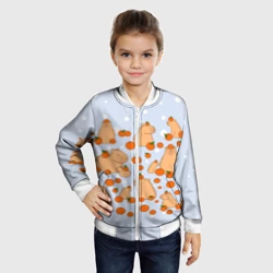 Детский бомбер 3D Мем капибара и мандарины - фото 2