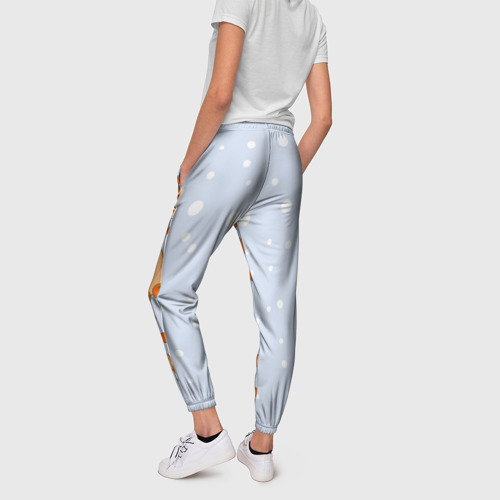 Женские брюки 3D Мем капибара и мандарины, цвет 3D печать - фото 4