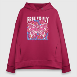 Женское худи Oversize хлопок Фея free to fly