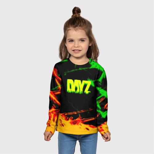 Детский лонгслив 3D Dayz зомби апокалипсис огненный стиль, цвет 3D печать - фото 5