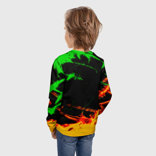 Детский лонгслив 3D Dayz зомби апокалипсис огненный стиль, цвет 3D печать - фото 4