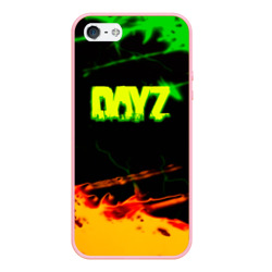 Чехол для iPhone 5/5S матовый Dayz зомби апокалипсис огненный стиль