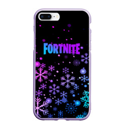 Чехол для iPhone 7Plus/8 Plus матовый Fortnite неоновый зимний стиль