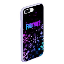 Чехол для iPhone 7Plus/8 Plus матовый Fortnite неоновый зимний стиль - фото 2