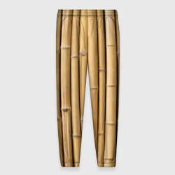 Брюки с принтом Стволы бамбука для мужчины, вид сзади №1. Цвет основы: черный