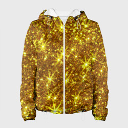 Золотые стразы  паттерн – Женская куртка 3D с принтом купить со скидкой в -10%
