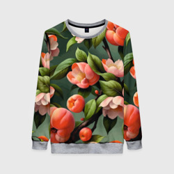 Цветущие ветки персикового сада – Женский свитшот 3D с принтом купить со скидкой в -35%