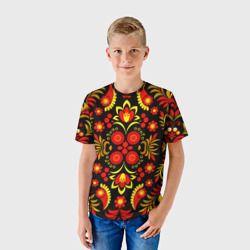 Детская футболка 3D Хохломской народный орнамент - Россия - фото 2