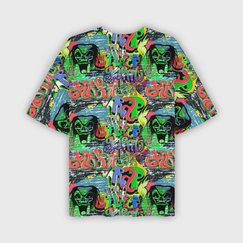 Мужская футболка oversize 3D     Graffiti rap, цвет 3D печать - фото 2