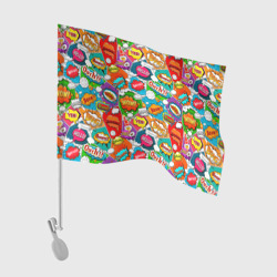 Флаг для автомобиля Bang Boom Ouch pop art pattern