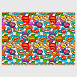 Поздравительная открытка Bang Boom Ouch pop art pattern