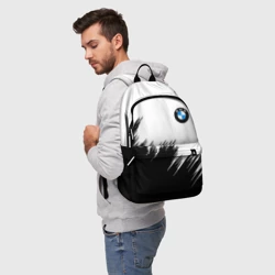 Рюкзак 3D BMW чёрные штрихи текстура - фото 2