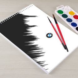 Альбом для рисования BMW чёрные штрихи текстура - фото 2