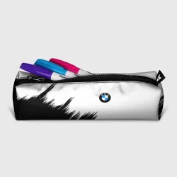 Пенал школьный 3D BMW чёрные штрихи текстура - фото 2