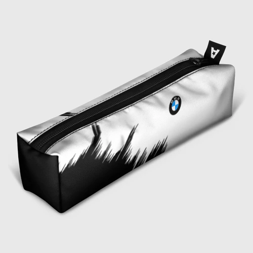 Пенал школьный 3D BMW чёрные штрихи текстура