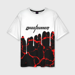Женская футболка oversize 3D Ghostrunner киберпанк стиль гейм