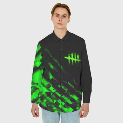 Мужская рубашка oversize 3D Dead by daylight green neon - фото 2