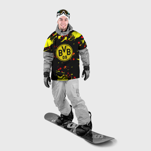 Накидка на куртку 3D Burussia sport краски текстура, цвет 3D печать - фото 3