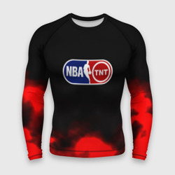 Мужской рашгард 3D NBA абстрактные красные краски лого