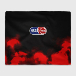Плед 3D NBA абстрактные красные краски лого