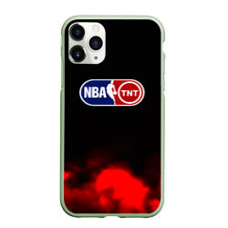 Чехол для iPhone 11 Pro матовый NBA абстрактные красные краски лого