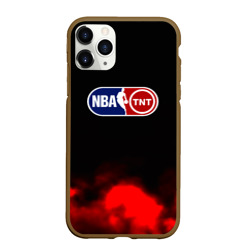 Чехол для iPhone 11 Pro Max матовый NBA абстрактные красные краски лого