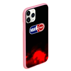 Чехол для iPhone 11 Pro Max матовый NBA абстрактные красные краски лого - фото 2