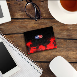 Обложка для студенческого билета NBA абстрактные красные краски лого - фото 2