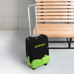 Чехол для чемодана 3D Silent hill зелёный смок сити токсик - фото 2