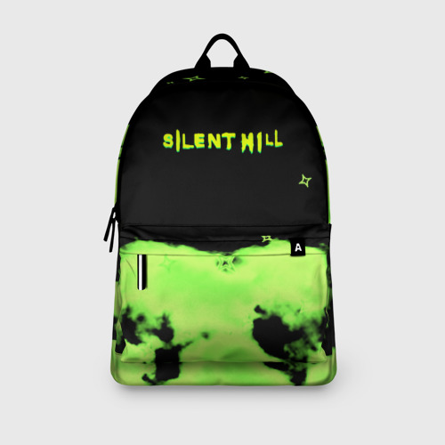 Рюкзак 3D с принтом Silent hill зелёный смок сити токсик, вид сбоку #3