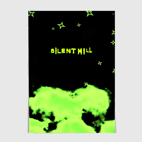 Постер Silent hill зелёный смок сити токсик