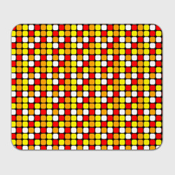 Прямоугольный коврик для мышки Красные, жёлтые и белые квадраты