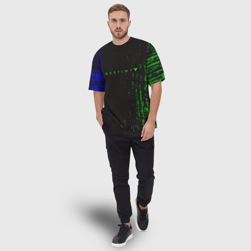 Мужская футболка oversize 3D Destiny краски шутер активижн, цвет 3D печать - фото 5