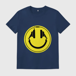 Мужская футболка хлопок Смайл диджея 