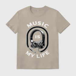 Мужская футболка хлопок Музыка is my life
