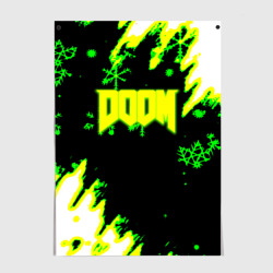 Постер Doom кислотный зимний стиль