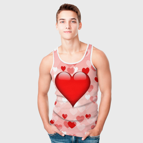 Мужская майка 3D Огромное сердце, цвет 3D печать - фото 5
