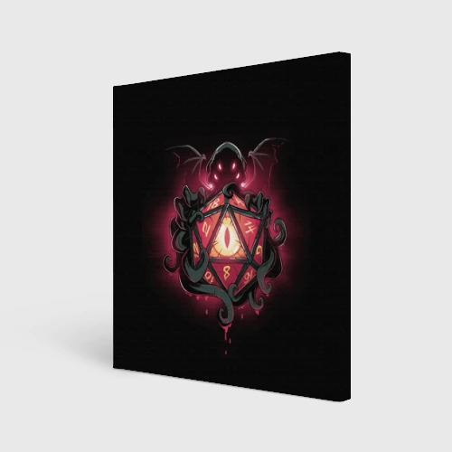 Холст квадратный Cthulhu - d20
