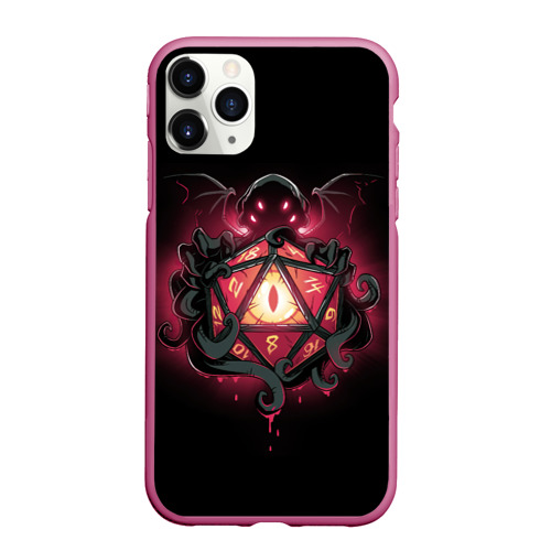 Чехол для iPhone 11 Pro Max матовый Cthulhu - d20, цвет малиновый