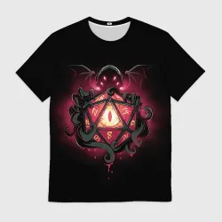 Мужская футболка 3D Cthulhu - d20