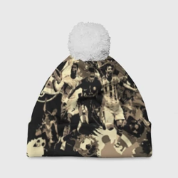 Шапка 3D c помпоном Роналдо Неймар и Месси камуфляж 