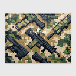 Обложка для студенческого билета Counter Strike - pixel military pattern