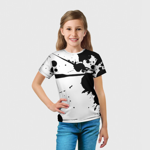 Детская футболка 3D с принтом Art blots - vanguard, вид сбоку #3