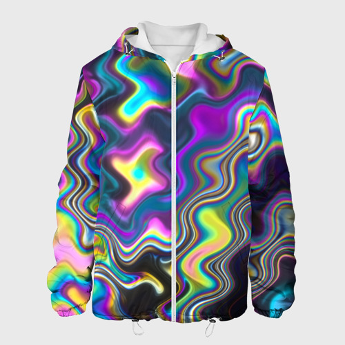 Мужская куртка 3D Волнистые абстрактные волны, цвет 3D печать