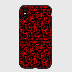 Чехол для iPhone XS Max матовый Dead Space символы обелиска
