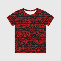 Детская футболка 3D Dead Space символы обелиска